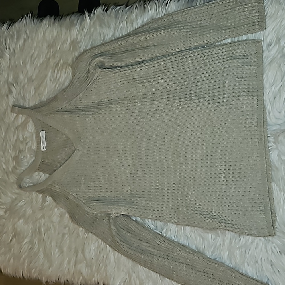 Urban Heritage Beige Cold Shoulder Sweater – Size Medium